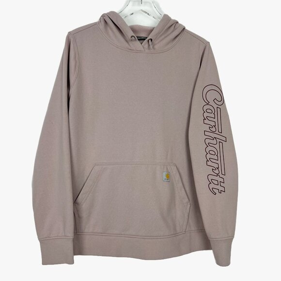 Carhartt Sweatshirt Women's XL Graphic Mink Rain Defender Midweight Relaxed Fit - Picture 2 of 14